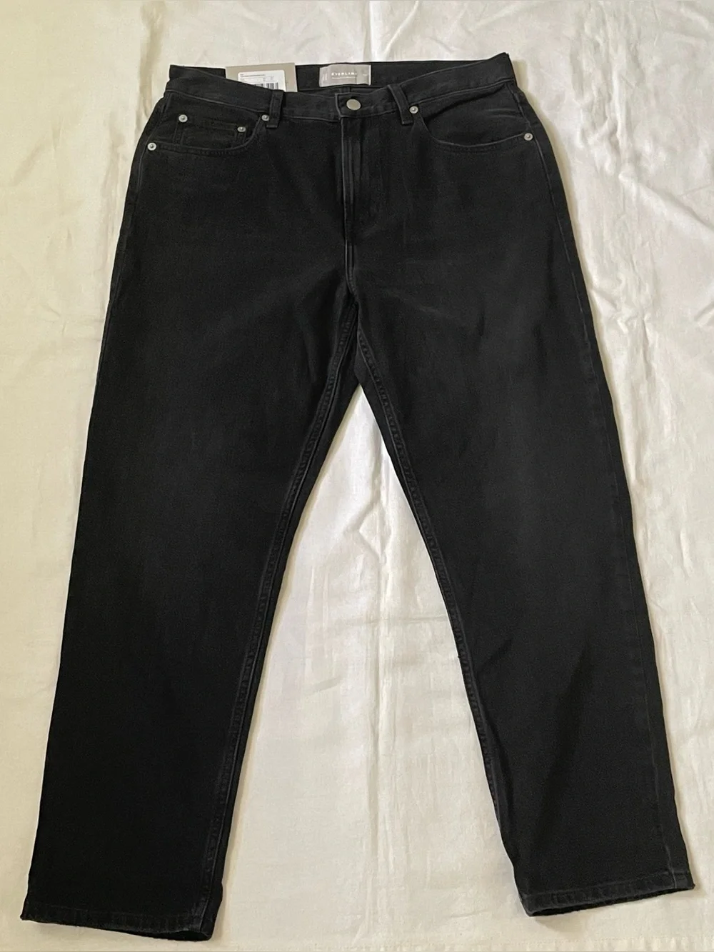 Everlane women’s high rise the super soft relaxed Jeans black stormy